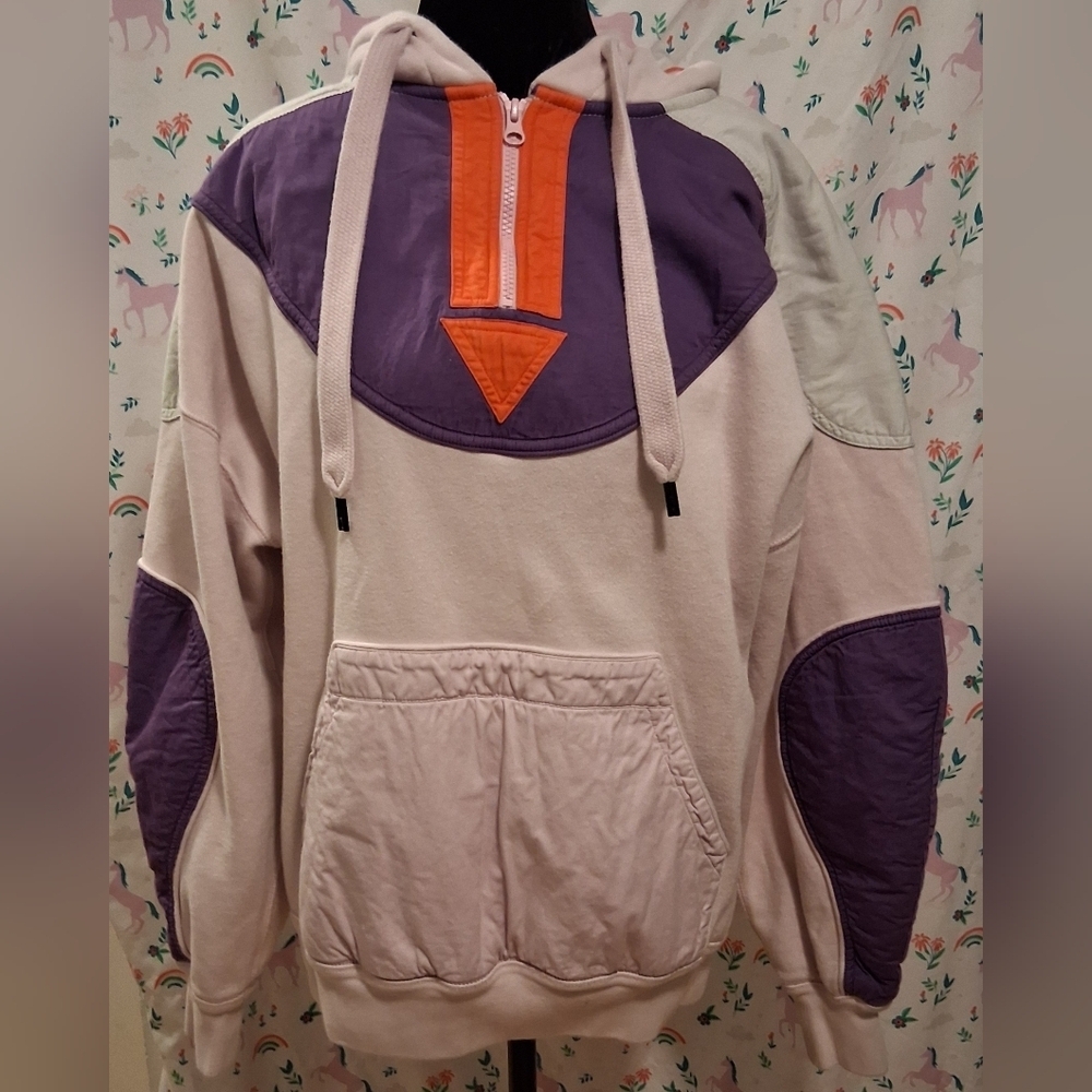 EUC Isabel Marant Nansel Pink & Purple Cotton Casual Winter Hoodie Sweater SZ S